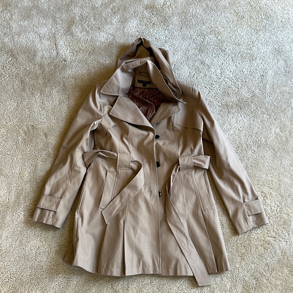 Via Spiga Trench Coat with Removable Hood